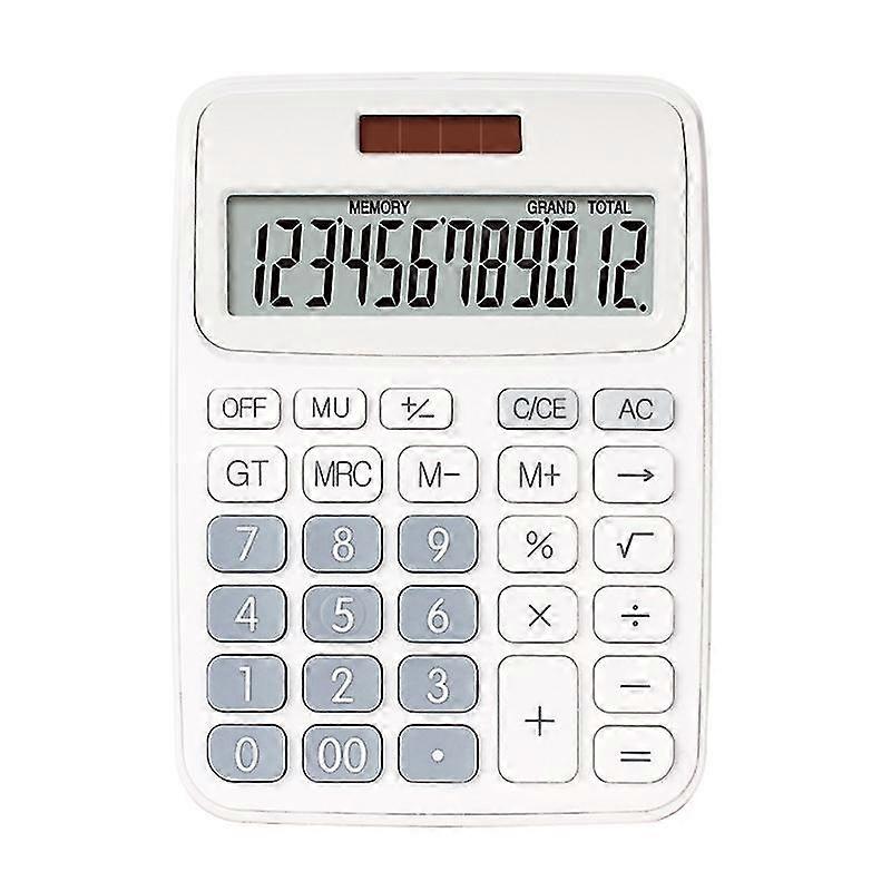 Desktop Calculator 12 Digit With Battery +solar Power And Sensitive Buttons