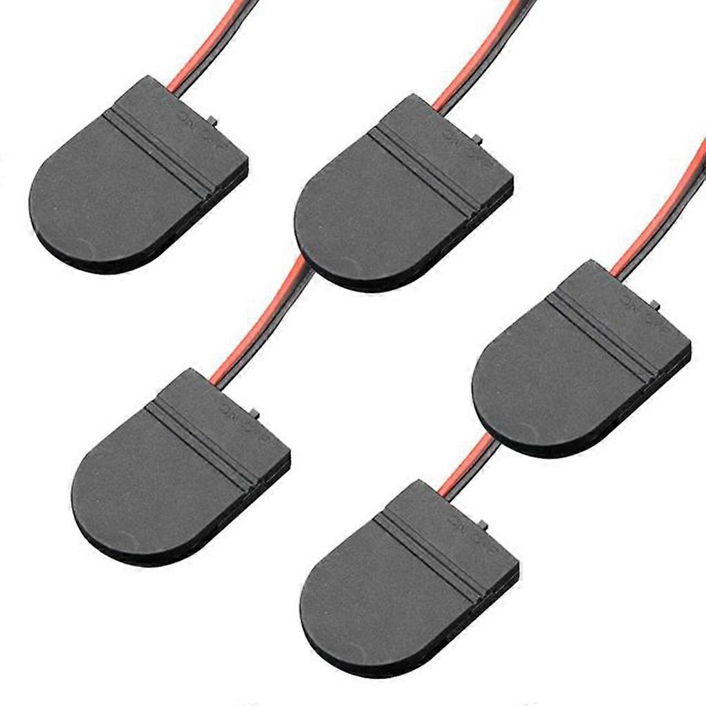 5Pcs Dustproof Coin Cell Box CR2032 Button Battery Container with On/Off Switch