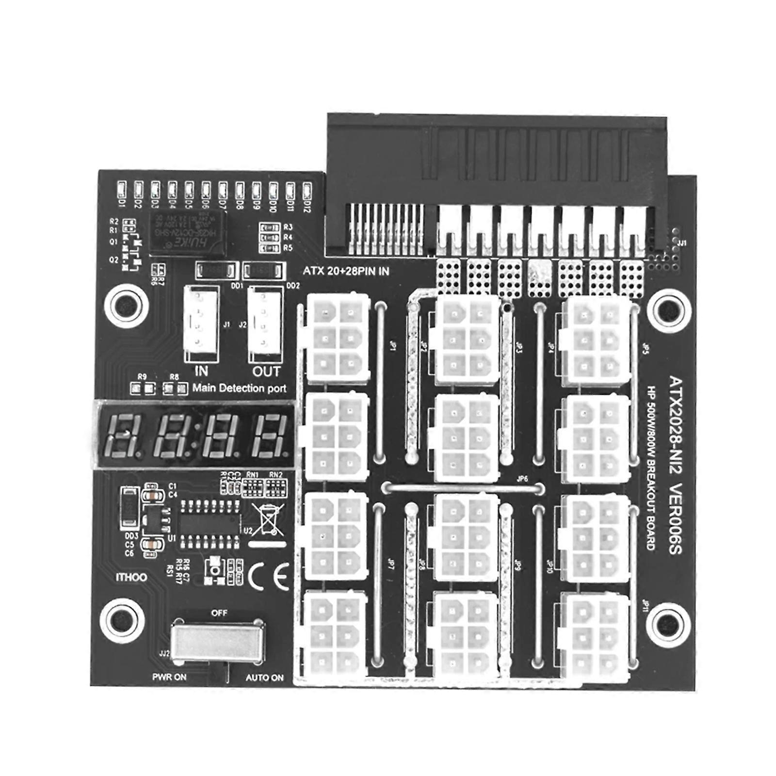 Nyt breakout board til GPU Power Module Server Konvertering af 2200W 12 x 6Pin