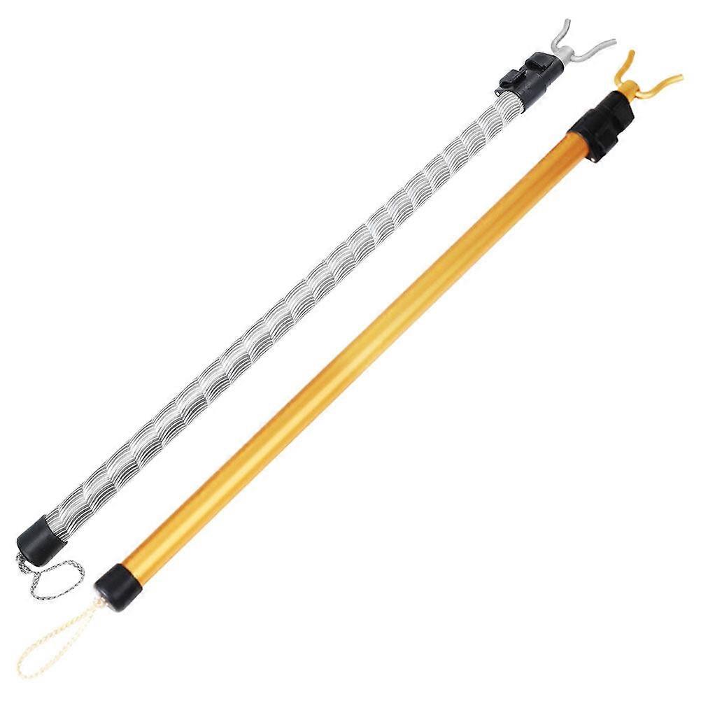 2pcs Retractable Clothesline Pole Telescoping Clothes Reach Stick Clothes Reaching Pole