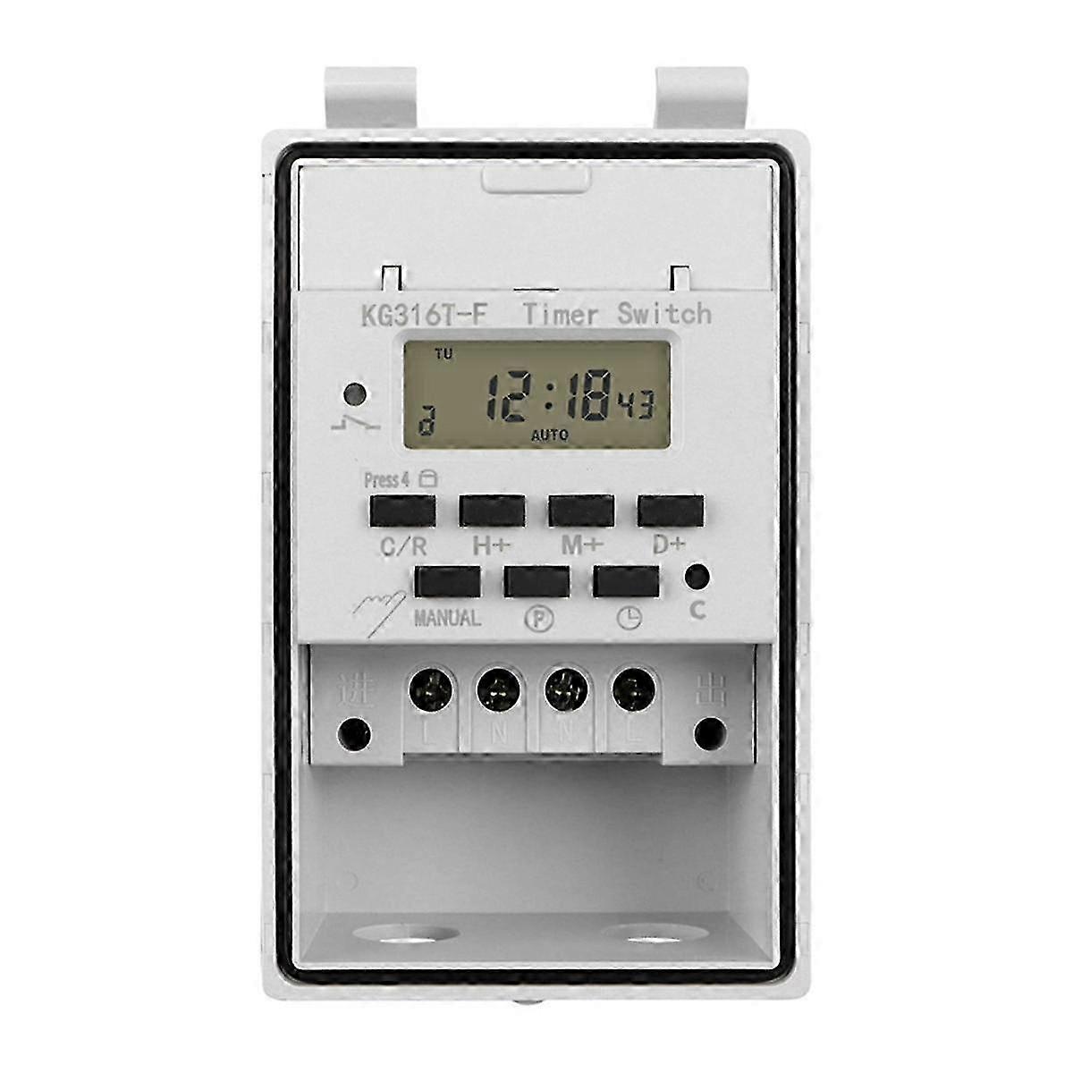 Automatic Digital Timer Switch Relay Programmable Timer Controllor With Outdoor Waterproof Box 220v