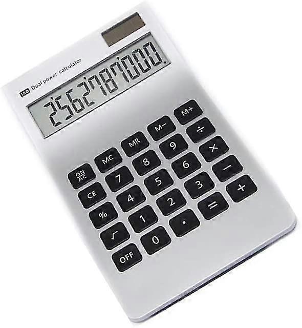 Calculatrice, Design mince et élégant, Électronique de bureau / maison, Calculatrice de bureau à double alimentation, Énergie solaire, 10 chiffres, Écran LCD incliné, Conception stable