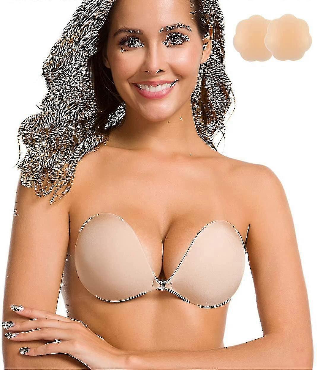 Adhesive Bra Strapless Sticky Invisible Push Up Silicone Bra