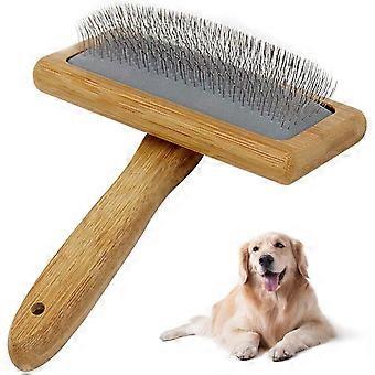 Novo produto, escova do cão, escova de cabelo do cão, escova macia, escova de cuidado universal robusta feita de madeira, também como uma escova de pele para animais de estimação, cães e gatos