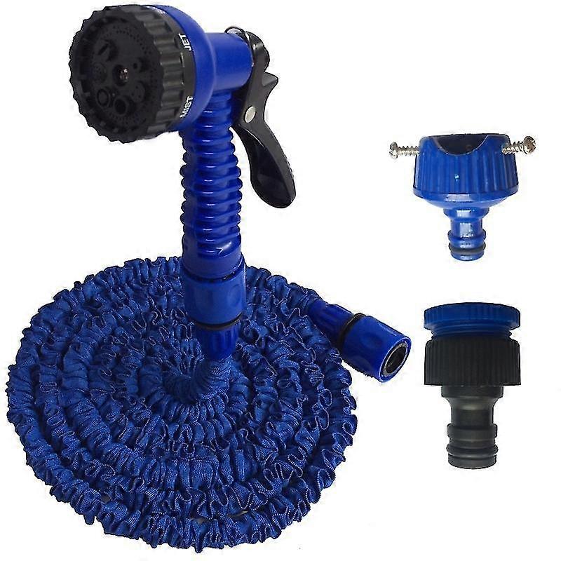 25ft Extendable Garden Hose, Hose with 7 Function Nozzles, Extendable Hose for Garden Yard Cleaning