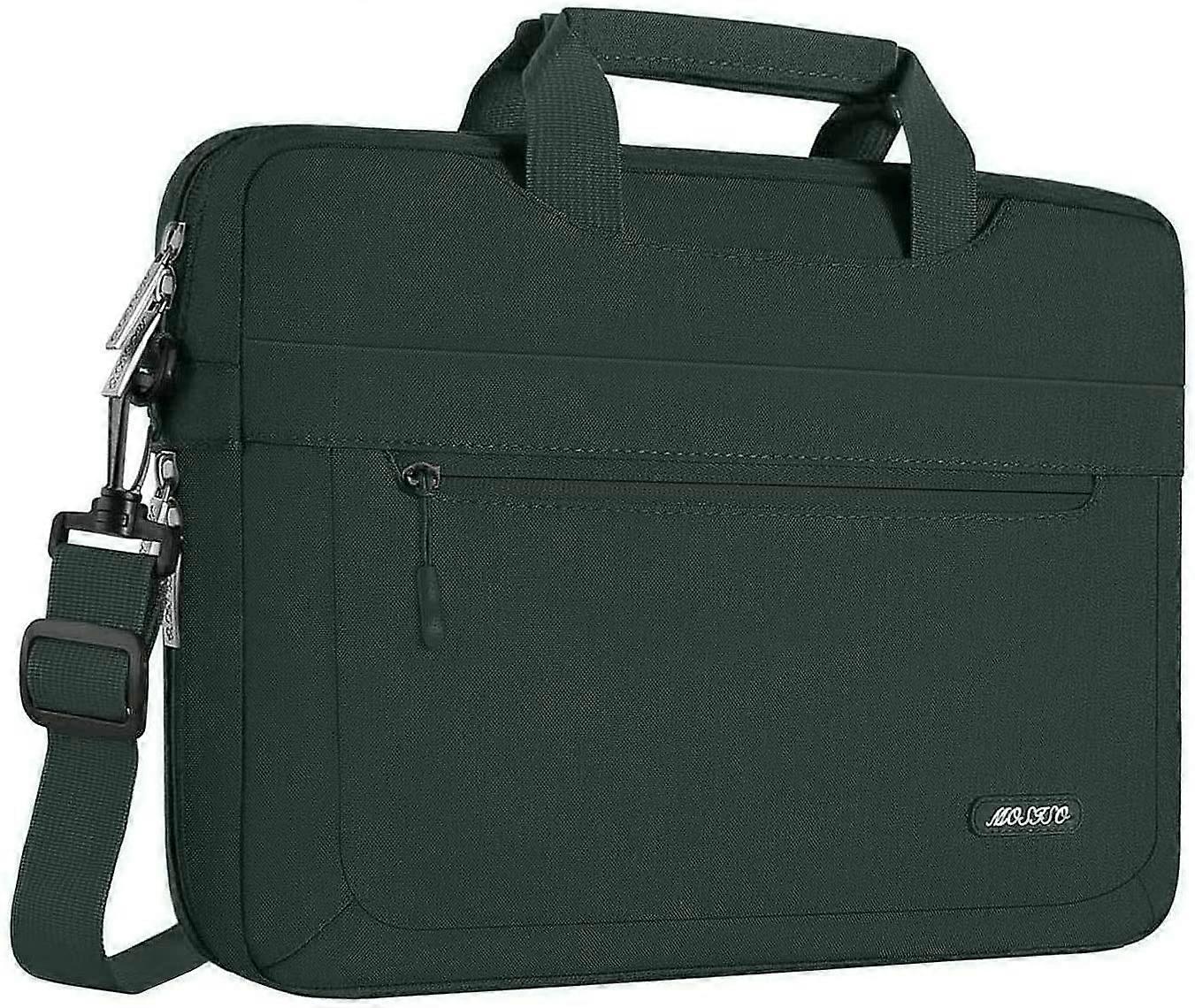 MacBook Pro 16インチ2021 M1 Pro / M1 Max A2485 / 2019-2020 A2141 / Pro 15 A1398、15-15.6インチと互換性のあるミッドナイトグリーンラップトップショルダーメッセンジャーバッグ