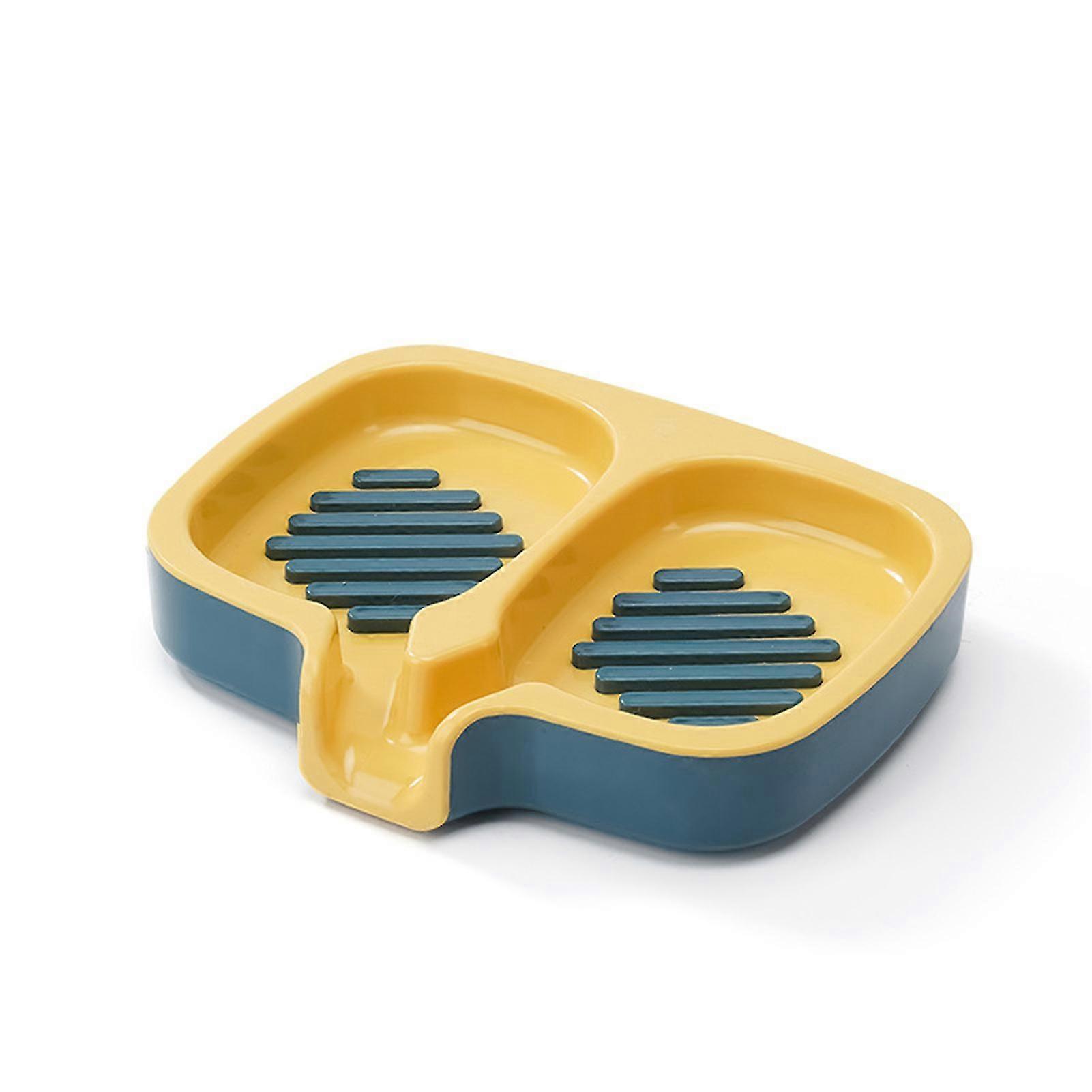 Drain Double Soaps Box Dismountable Anti-slip Storage Box for Sink Accessories