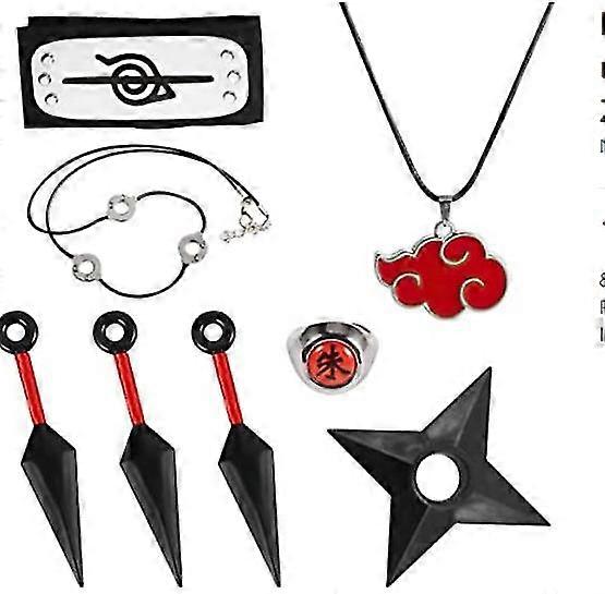 Naruto Series Toy With Metal Headband Reusable Plastic Shuriken Darts Kakashi