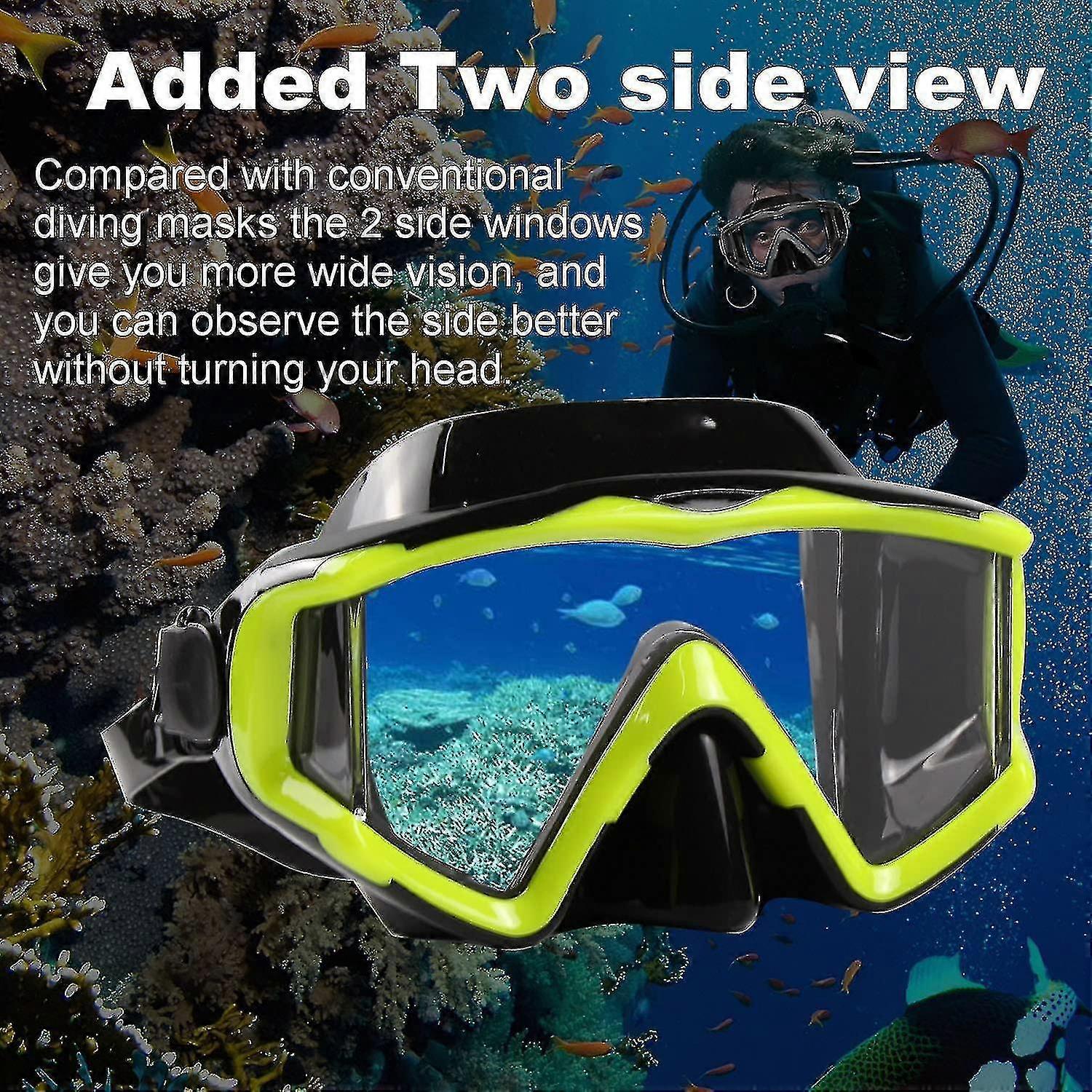 Maschera subacquea Maschera anti-nebbia Nuoto Snorkel Mask Adatta per adulti Immersioni Subacquee Nuoto Snorkeling Occhiali Maschere