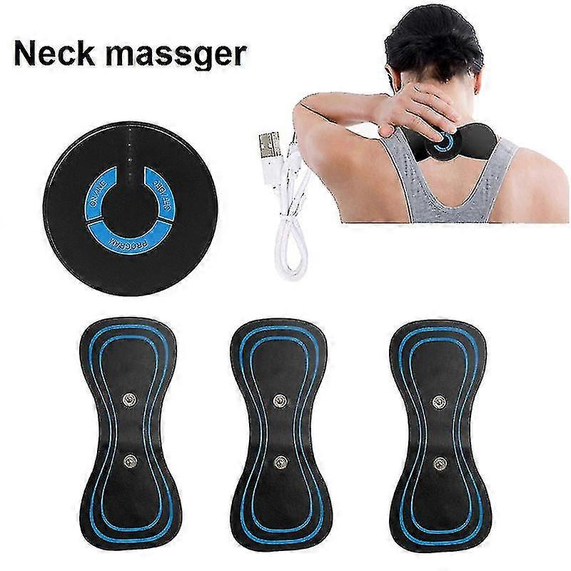 3pcs Electric Neck Massar Pad Low Frequency Pulse Stimulator Sticker Shou