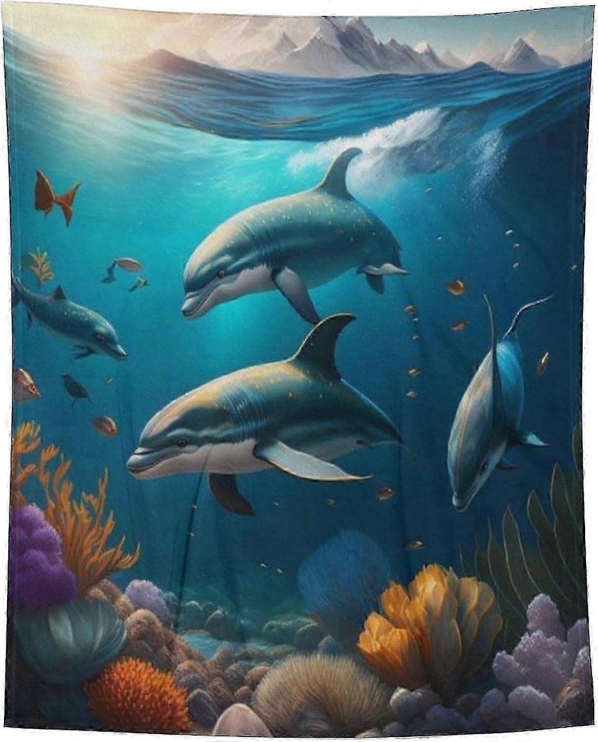 t3623 Blanket Leopard Plush Blanket Blanket,Soft Warm Fuzzy Throw Blankets  Or Adults for Crib Bed Dolphin Blanket bn3623