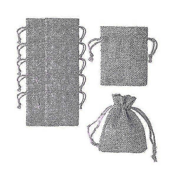20 Pieces Purple Burlap Bags