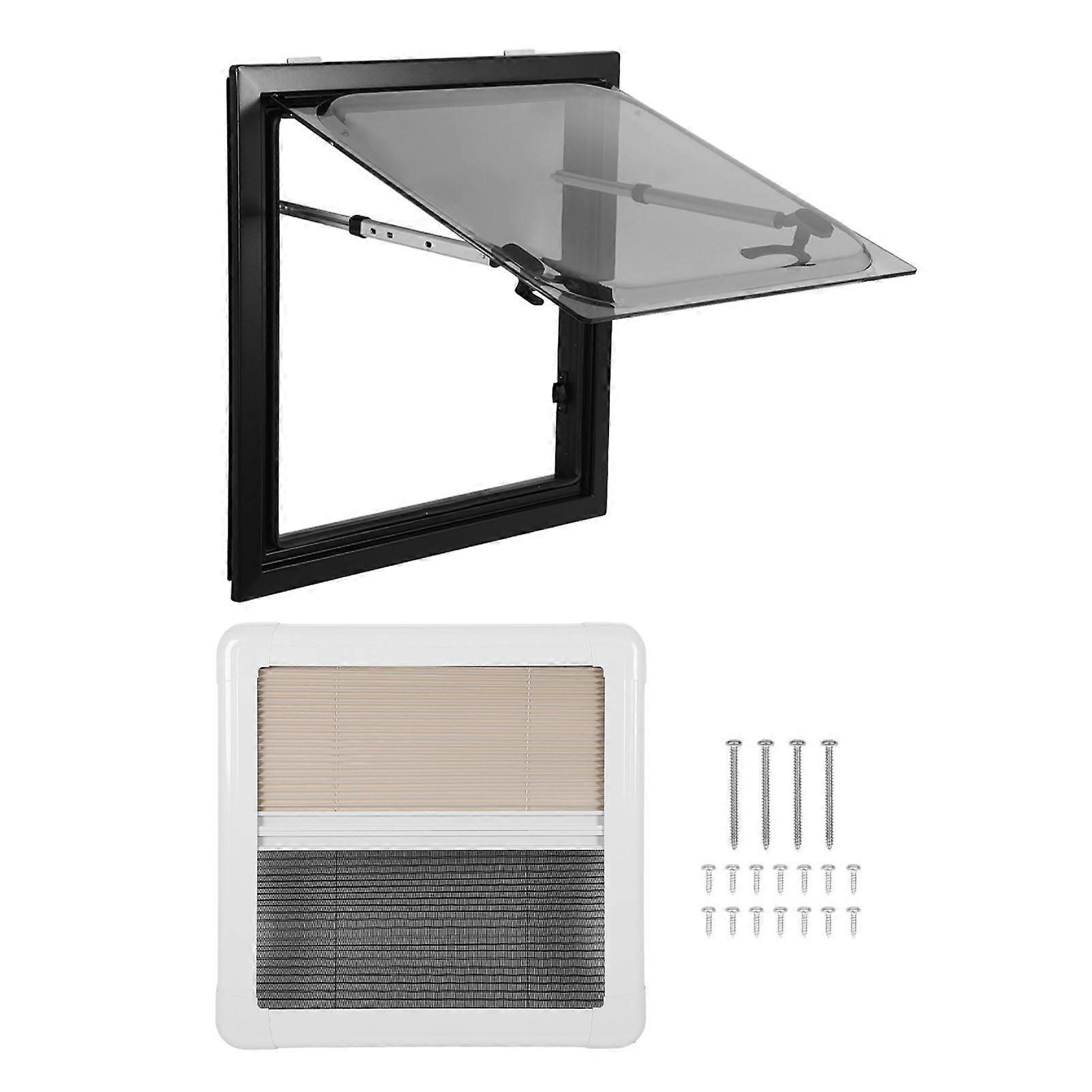 20 X 20in RV Push Out Window Insect Proof UV Protection 75 Deg Opening for Caravan Camper Trailer Motorhome