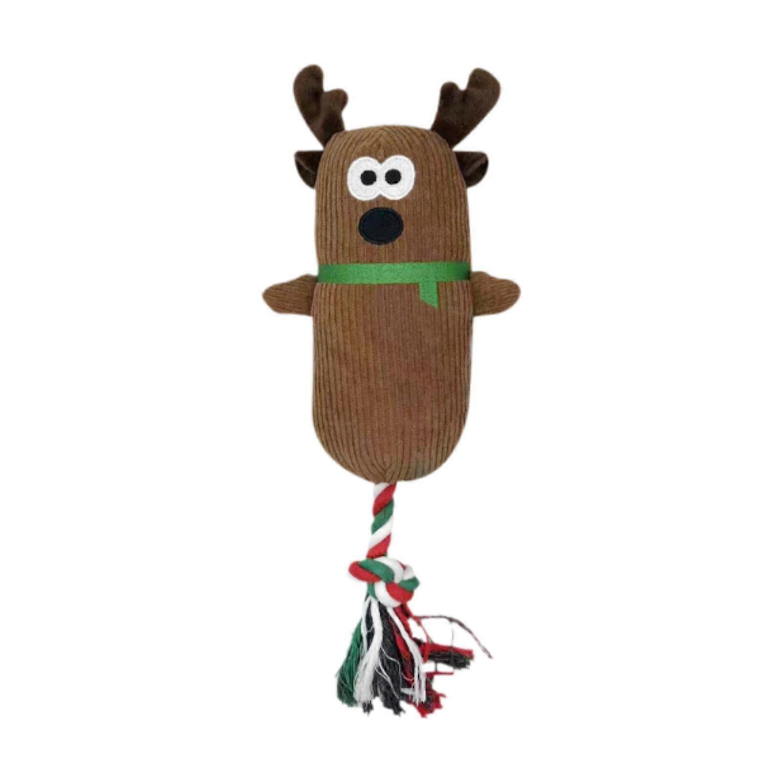 Dog Squeaky Toy Training Dog Interactive Toy for Small Medium and Large Pets Reindeer