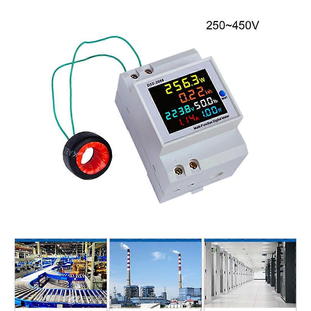 Power Meter Voltmeter Ammeter Multi-Functional Digital Din Rail Power Factor