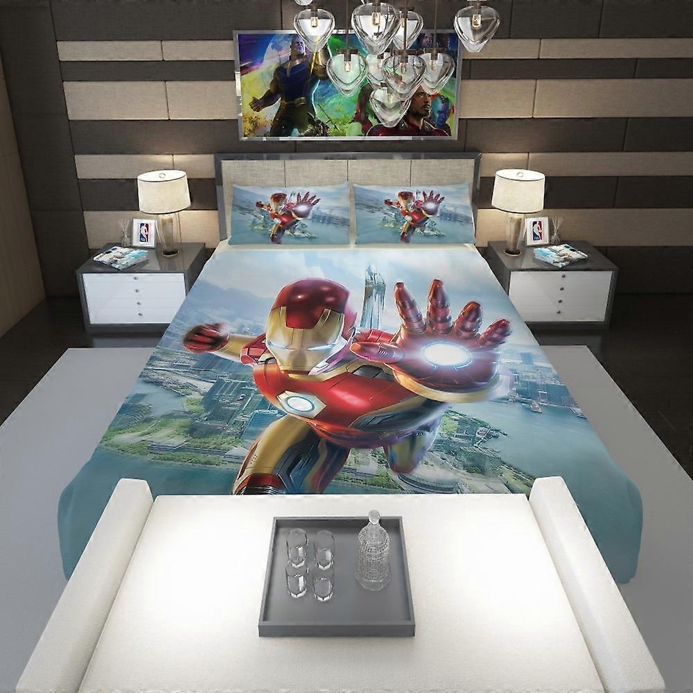 v3037 Bed Sheets Iron Man Experience Hong Kong land  Duvet Cover Set  Children Bed Sheets IU3037