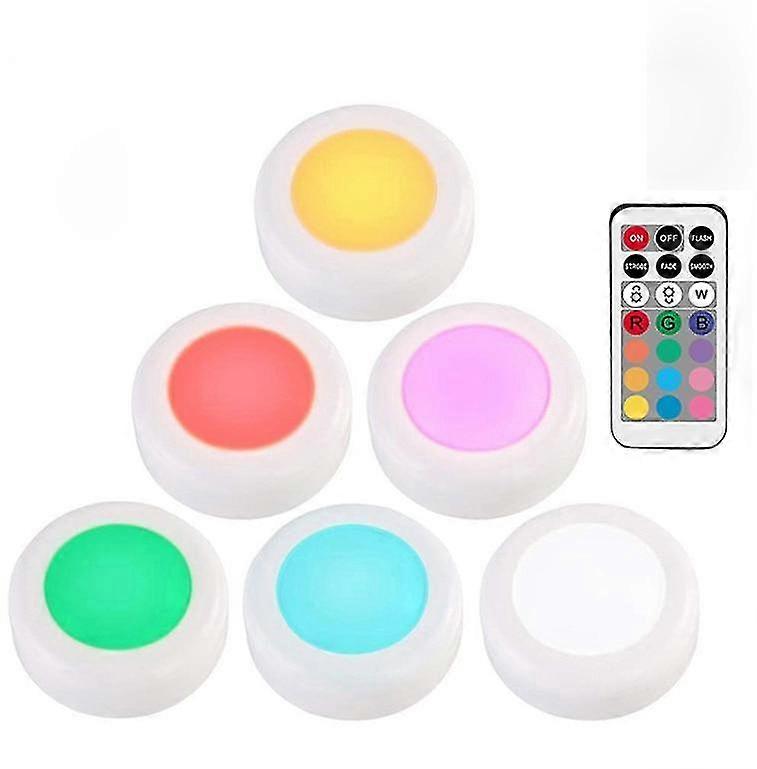 Rgb Led Under Cabinet Light Dimmable Touch Sensor Puck Lights For Cupboard