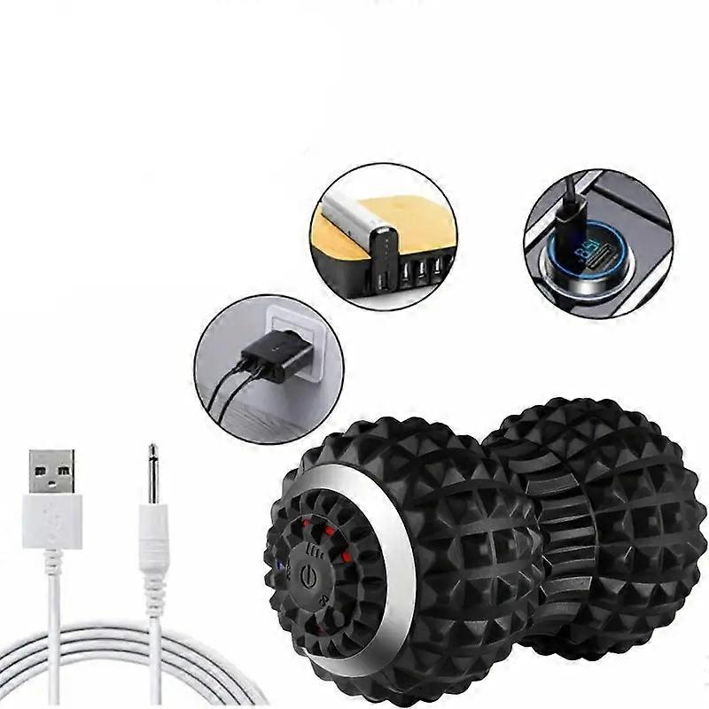 Nnetm Vibrating Massage Ball For Pain Relief & Deep Tissue Myofascial Release(black)