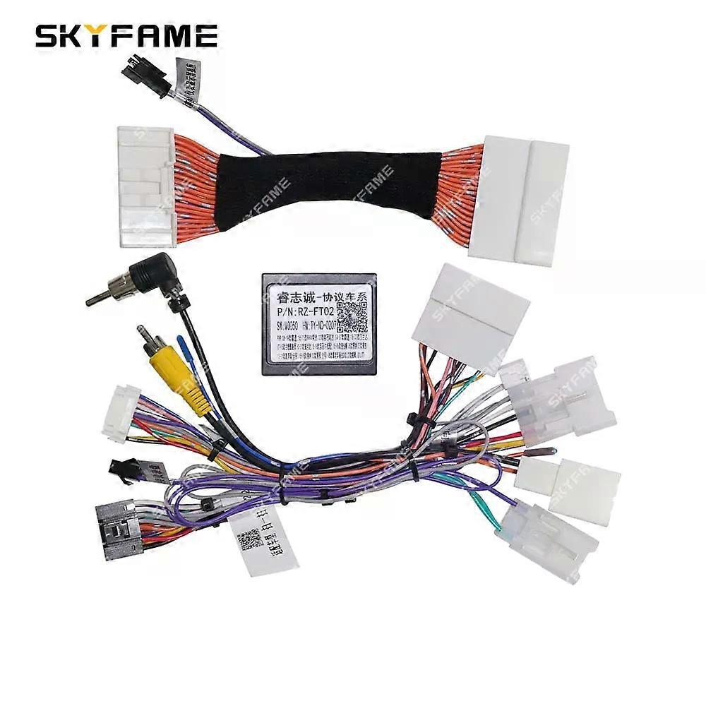 Gjelder bil 16pin ledningsnettadapter canbus boks dekoder android radio strømkabel for Toyota Sienna Highlander RZ-FT02