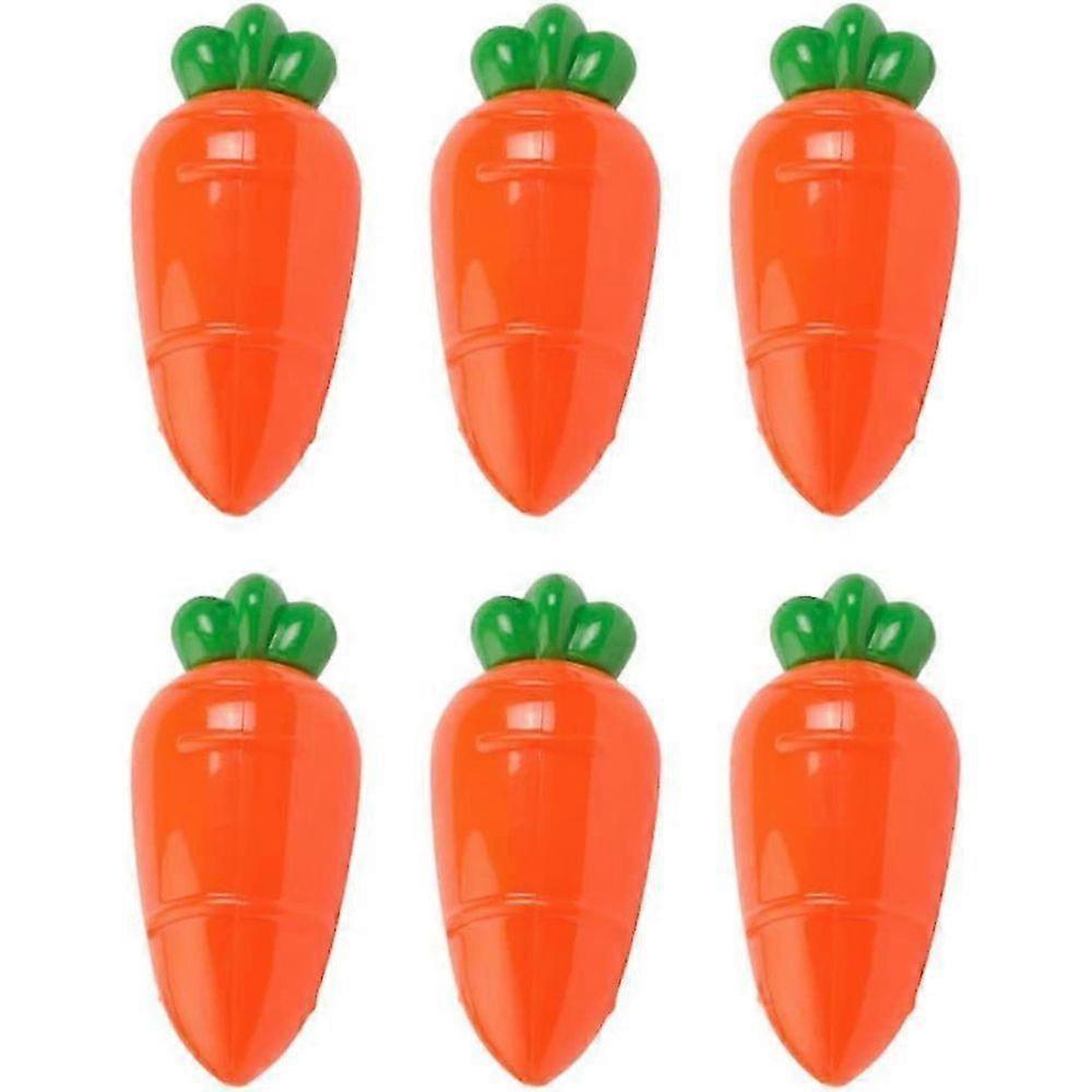 6 Pieces Carrot Shape Candy Storage Box Party Gift Container (Orange)