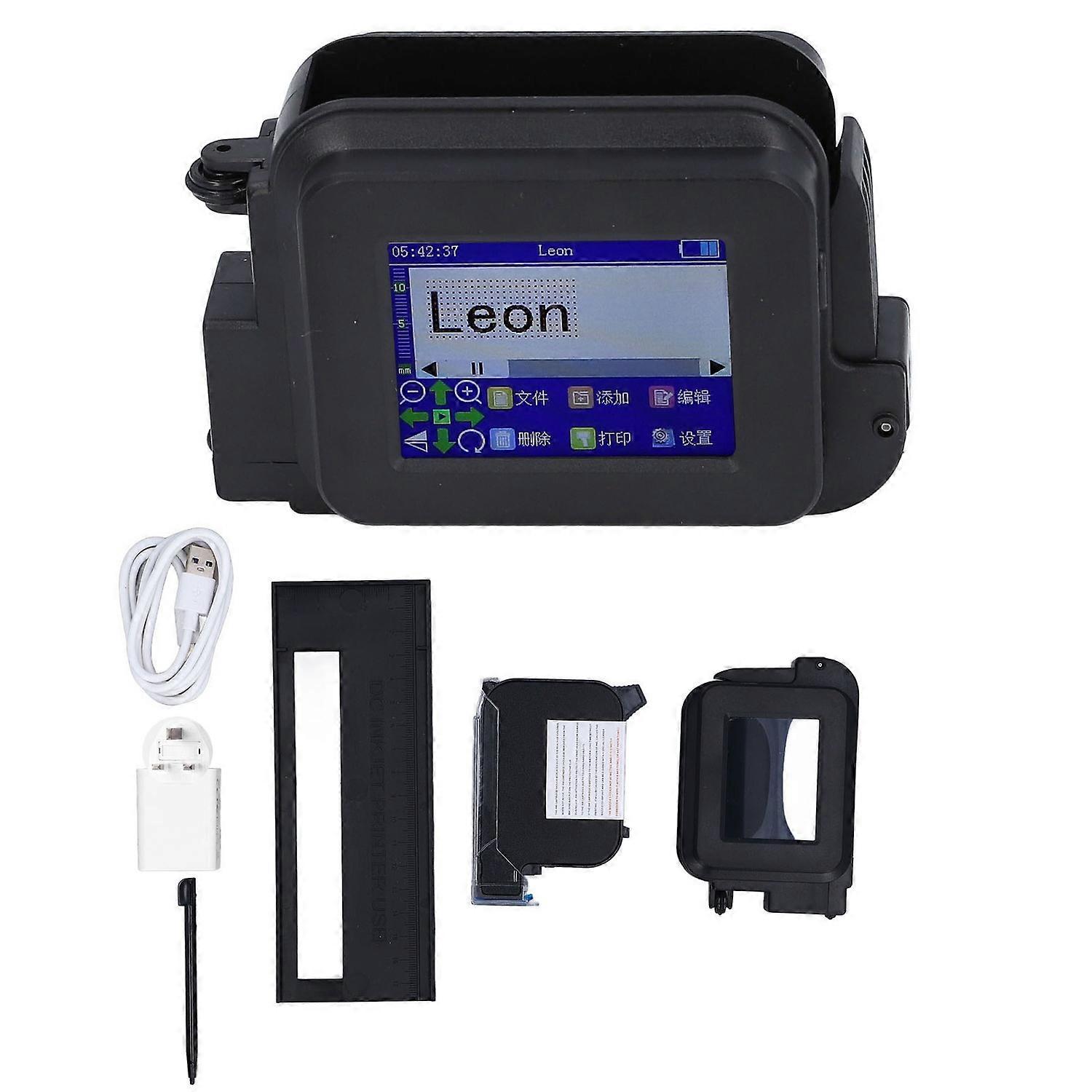 Inkjet Coding Machine Mini Smart HD LED Touch Screen Portable Handheld Inkjet Printer Gun with Cartr