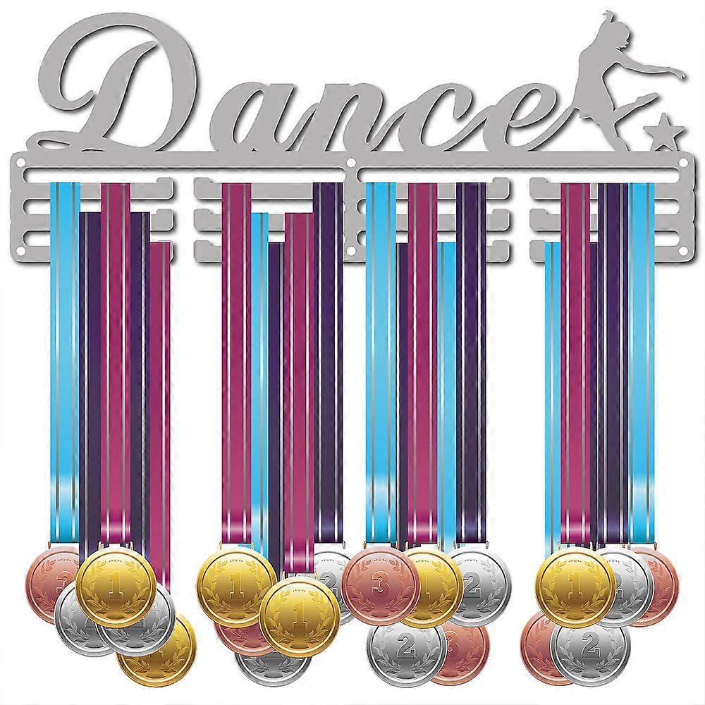 时尚铁制奖牌衣架展示挂架带螺丝文字舞蹈舞者图案 147x400mm
