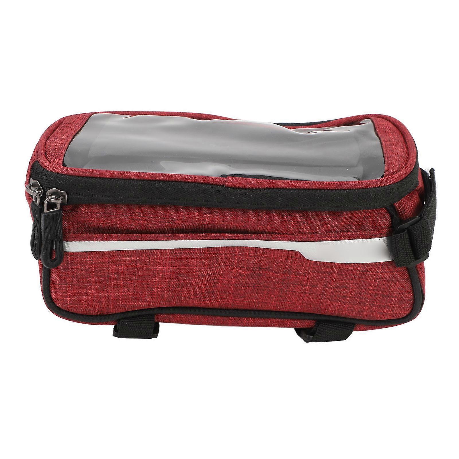 Top Tube Bike Bag Scratch Resistant Lightweight Bicycle Front Frame Pouch for Phone Keys Gloves Wallet