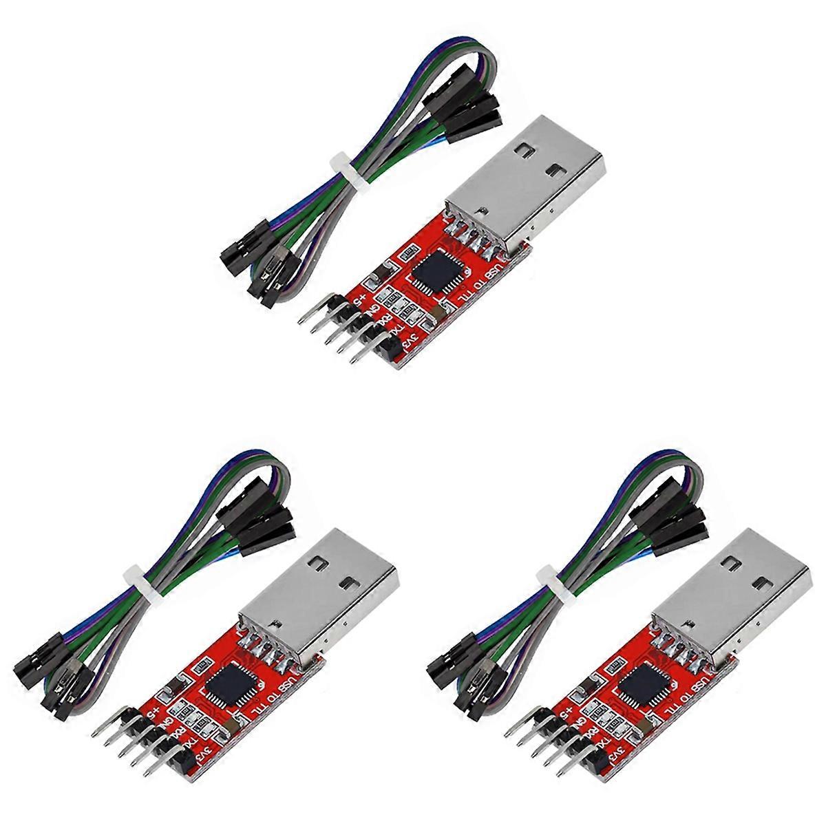 3 Pcs CP2102 USB 2.0 to TTL 5-Pin Serial Adapter USB to TTL Serial Converter Module for UART STC 3.3V and 5V