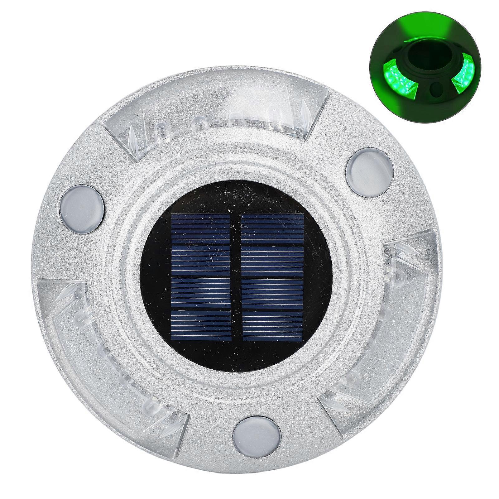 Solar Deck Lights 12 LED IP68 Waterproof Outdoor Step Lights Silver
