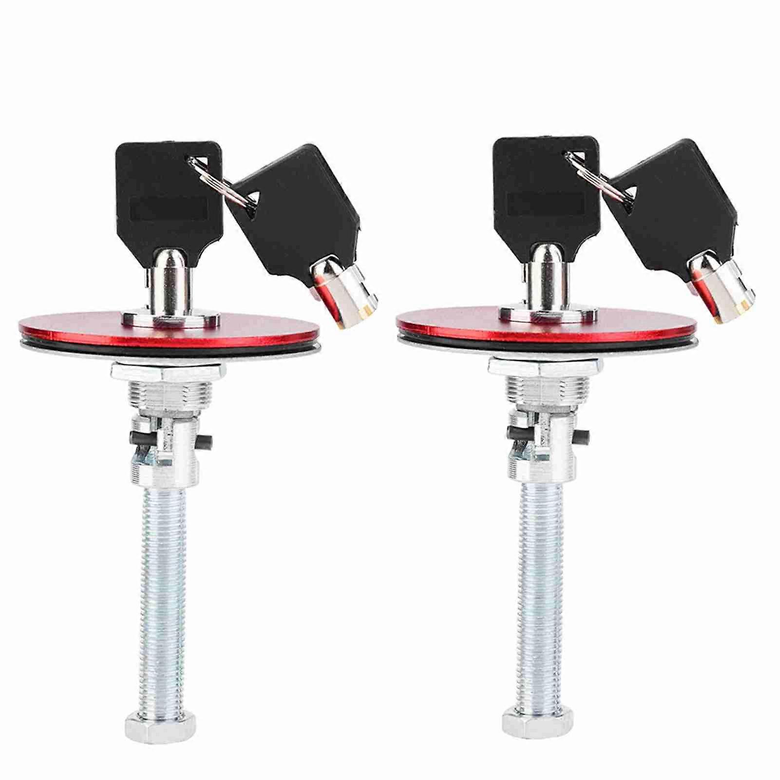 Car Universal Engine Hood Cover Lock Key Pin Kit Safety Latch Pin （Red）
