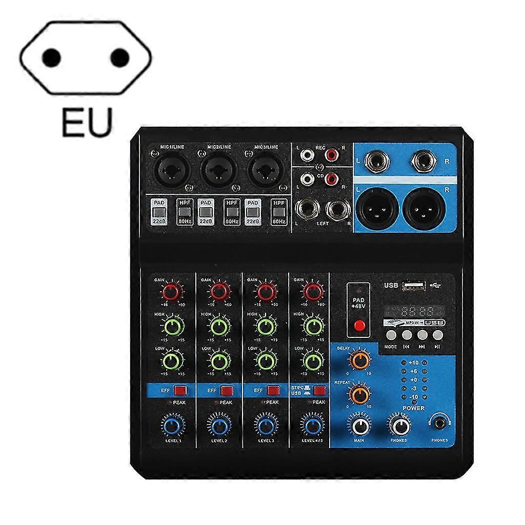 Bluetooth-compatible Audio Mixer Mixing Console, Connect with Smartphone