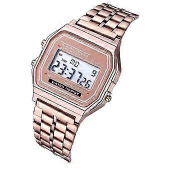 Steel band LED electronic watch gold and silver ultra-thin electronic watch