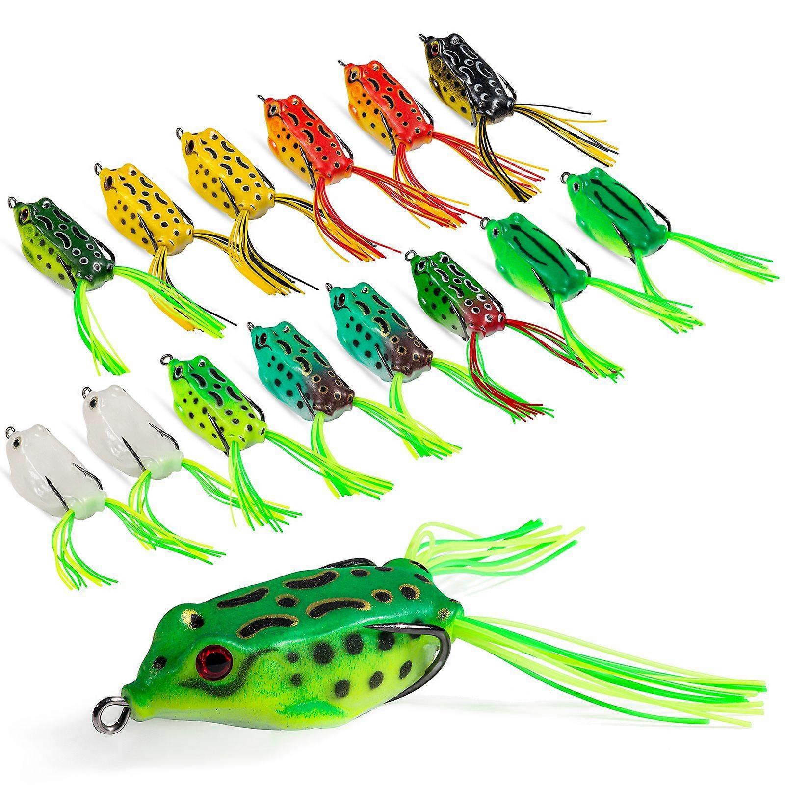 Goture Fishing Lures Kit 10/15pcs Topwater Wobblers for Freshwater Saltwater Fishing with Soft Frog Casting Lures
