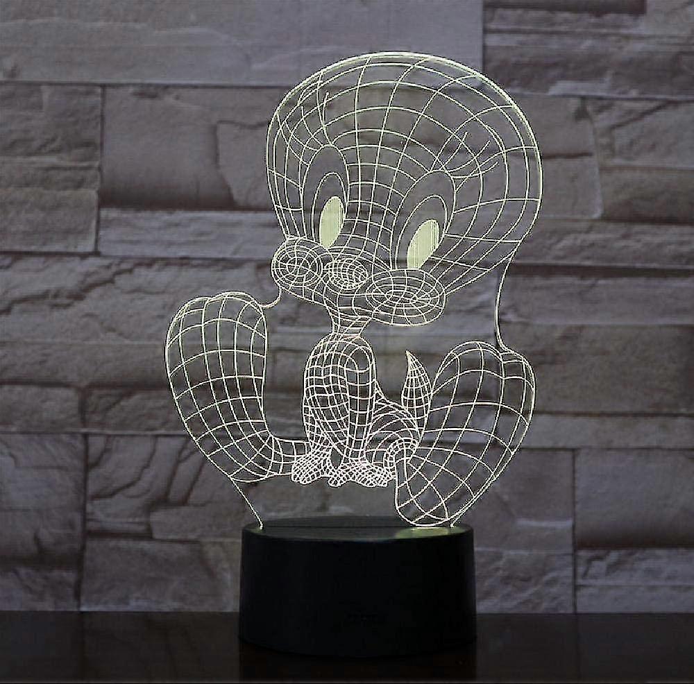 οδήγησε φως νύχτας usb διακόσμηση παιδί παιδιά δώρο δράση φιγούρα tweety πουλί επιτραπέζιο φωτιστικό υπνοδωμάτιο λάμπα