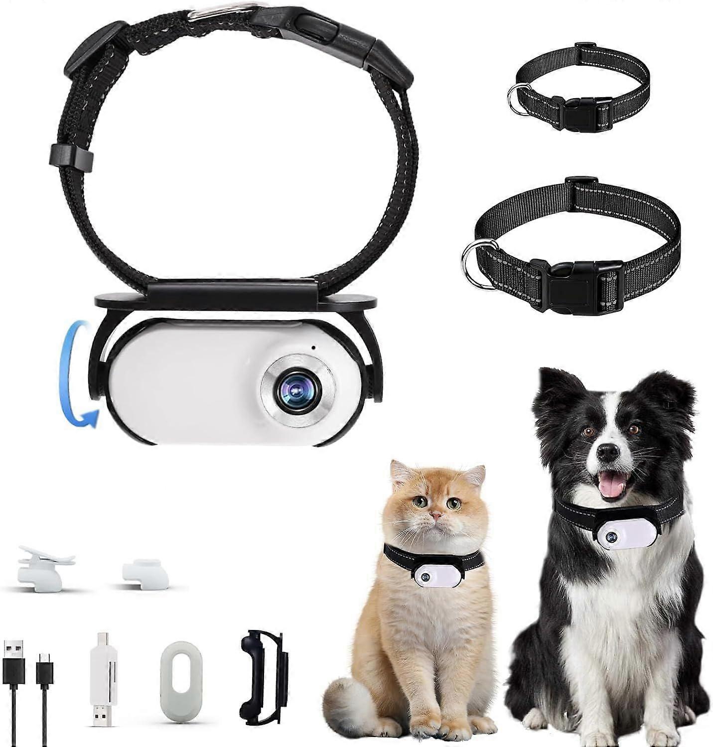 Cat Collar Camera For Pet Cameras & Monitors With Wide Angle Lens Mini Portable Stable Sport Action Body Camera With Video
