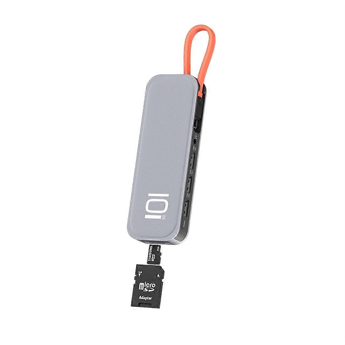ROCK TR01 10 En 1 Type-C / USB-C à HDMI + VGA Multifunctional Extension HUB Adaptateur (Argent)