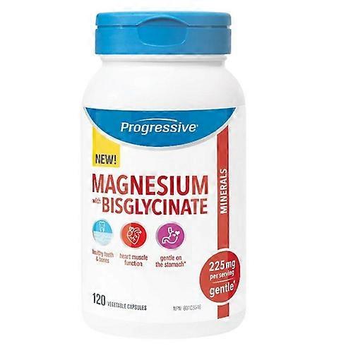 Progressive Magnesium With Bisglycinate, 120 Veg Capsules (Pack of 2)