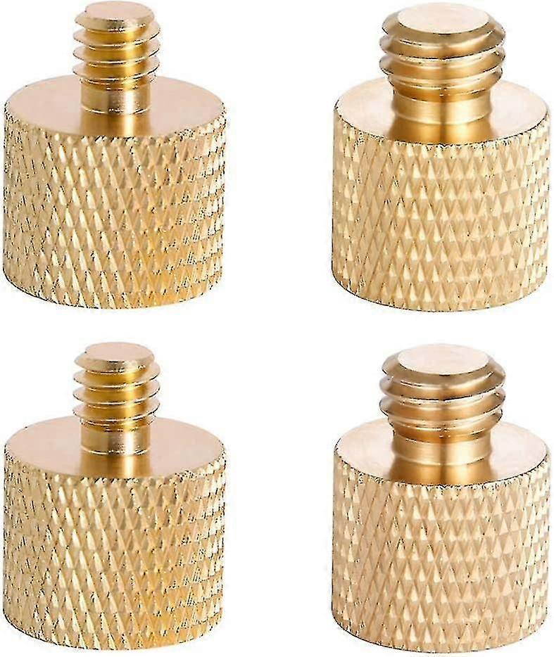 Stativgewindereduzierschraube, Mikrofonständer-Adapter, Mikrofonschraubenadapter, kompatibler Kameramonitor auf Mikrofonständer (4 Stück, Gold)