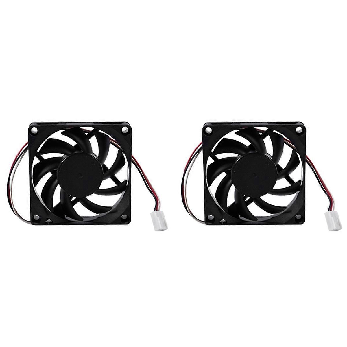 2X Computer Case Cooler Fan 3PIN 12V 7CM 70MM PC CPU Cooling Cooler Fan