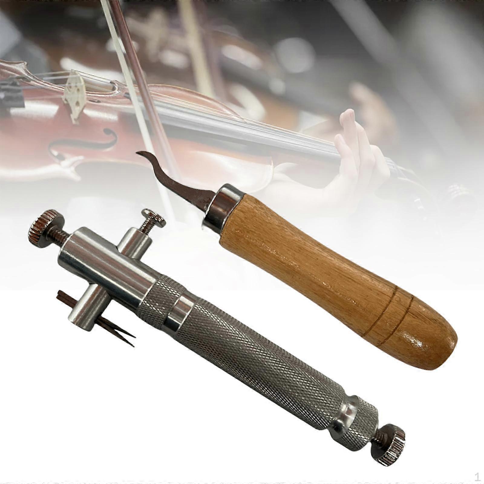 2 Piece Violin Cleaning Tool Wood Project Luthier Tools Set Portable Inlay for