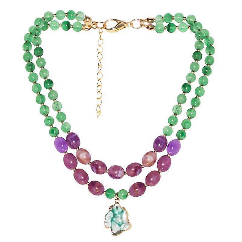 Simple Irregular Resin Multi-layer Clavicle Chain for Women Fashion Imitation Pearls Necklace Jewelry