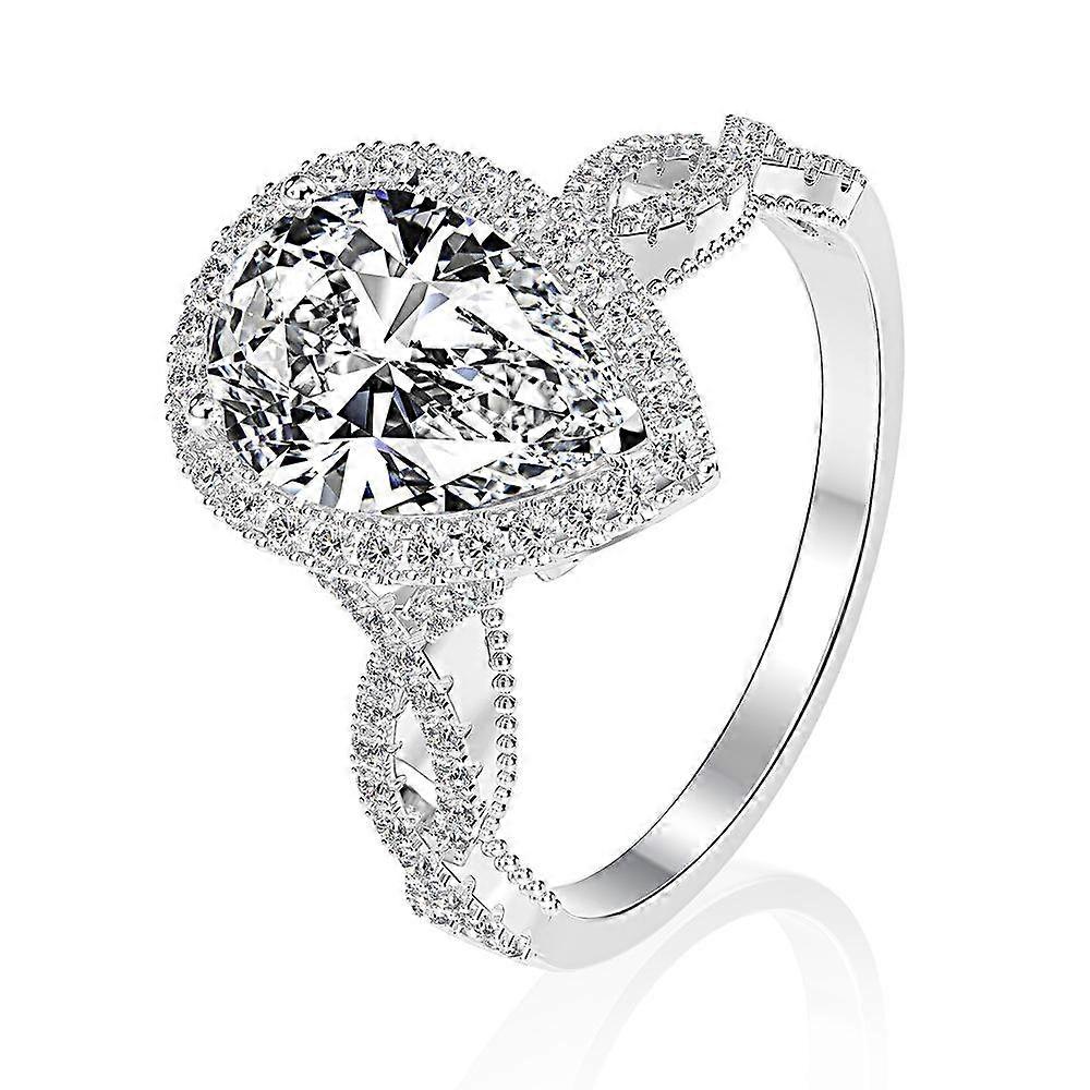 Gica Gema πολυτέλεια 100% 925 ασημένια δαχτυλίδια 8*12mm ζιργκόν πολύτιμος λίθος μοναδικός σχεδιασμός ρομαντικός λεπτός κόσμημα δακτύλων γαμήλια πάρτι δώρα