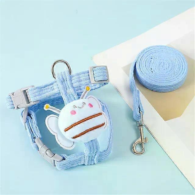 Hamuri pentru câini pentru cățeluși pentru animale de companie Set de lesă Albine Animale în formă Hamuri pentru pisici pentru câini Moale reglabile în aer liber Mers anti-pierdute pentru animale de companieLese pentru animale de companie