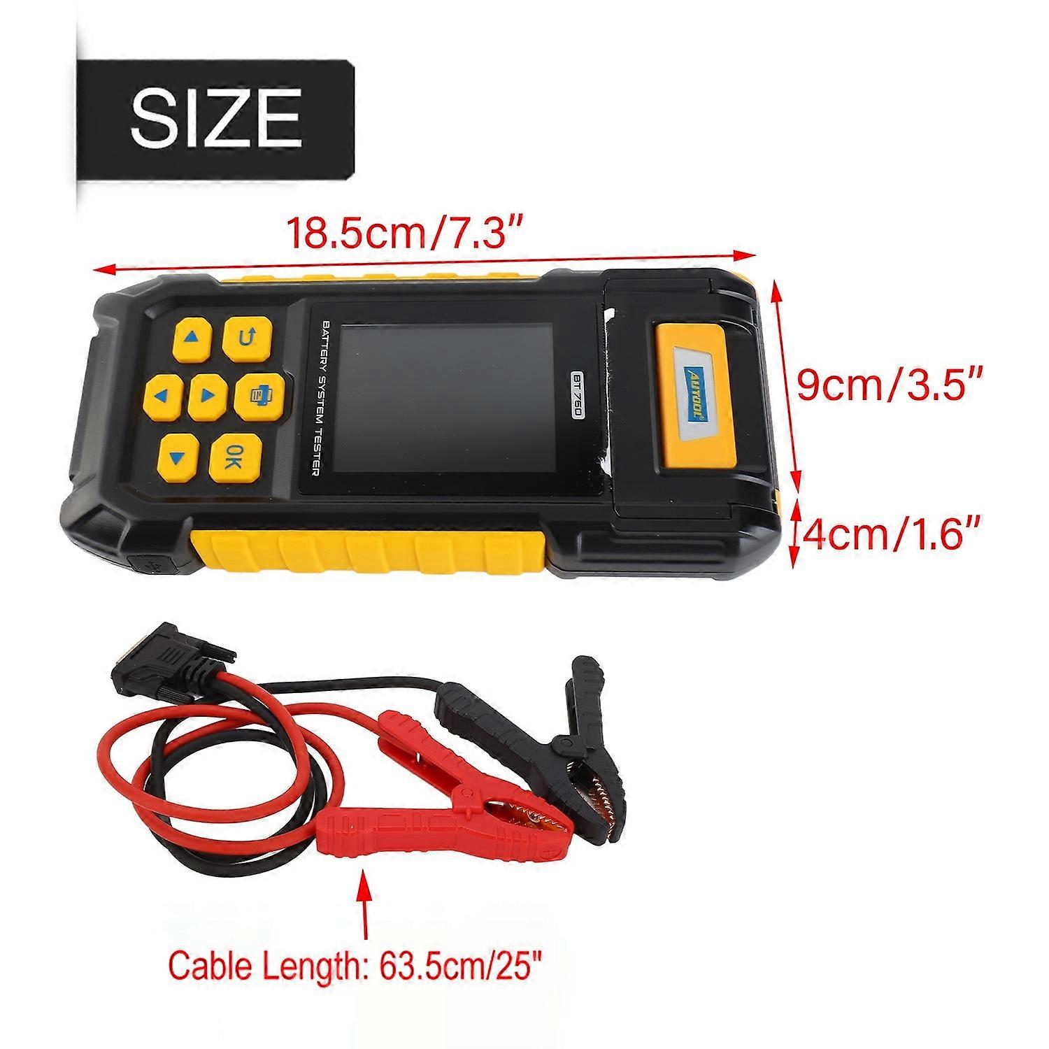 12V Digital Automotive Car Battery Load Tester Analyzer Test with Printer Multi Language