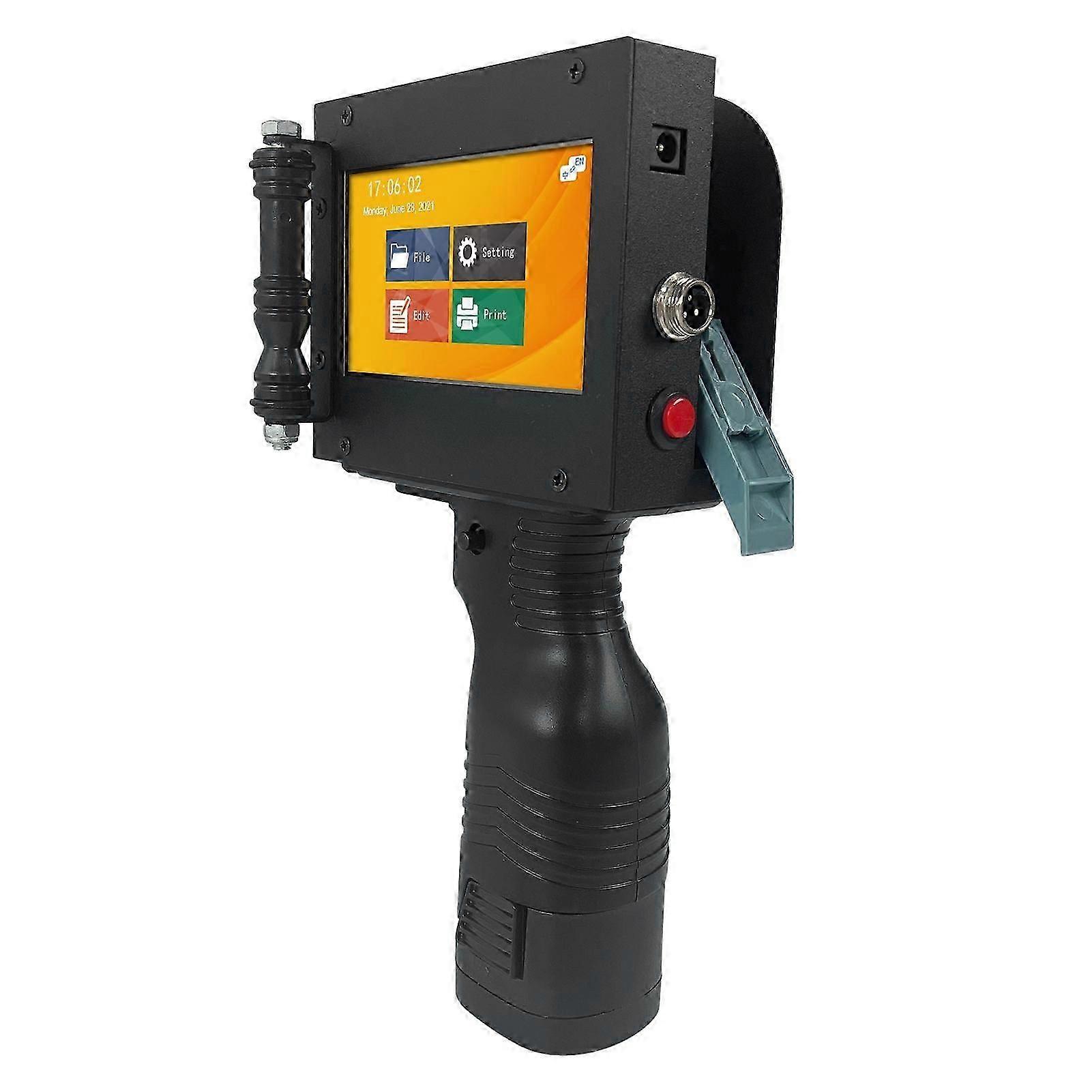 Handheld Printer Portable Inkjet Printer High Definition Inkjet Code Printer with 4.3 Inch LED Touchscreen Quick-Drying Ink Cartridge for Label/Produc