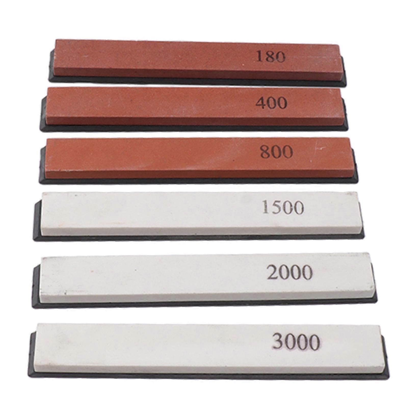 6pcs Sharpener Stone Professional Built in Base Angle Guide Knife Grindstone for Knives Scissors