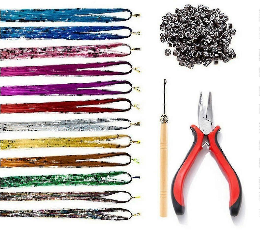 hår forlengelse gull ledning sett med spenne