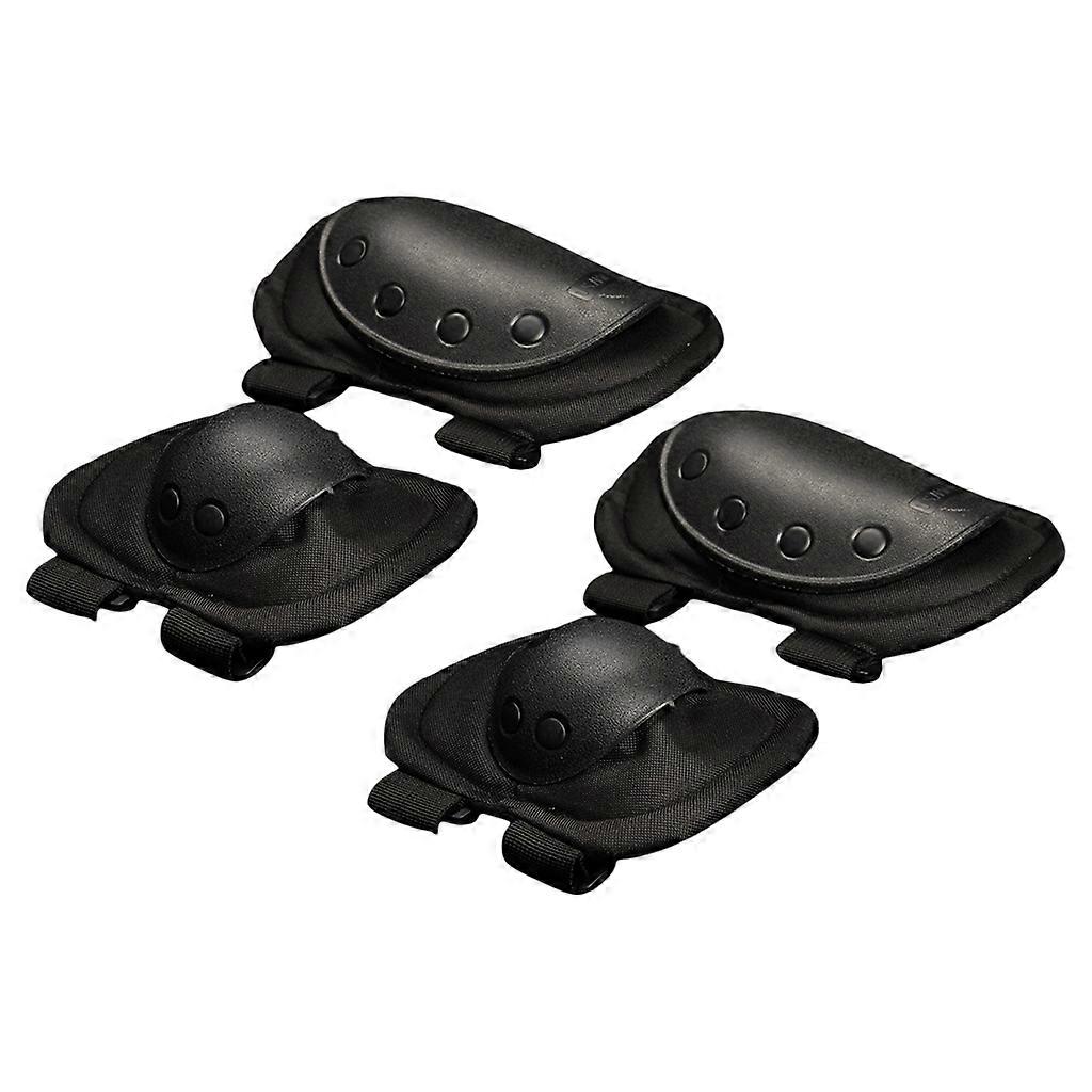 Knee Pads Elbow Pads Wrist Guards Skateboard Protective Gear Set for Rollerblading Skateboarding Cycling Skating black