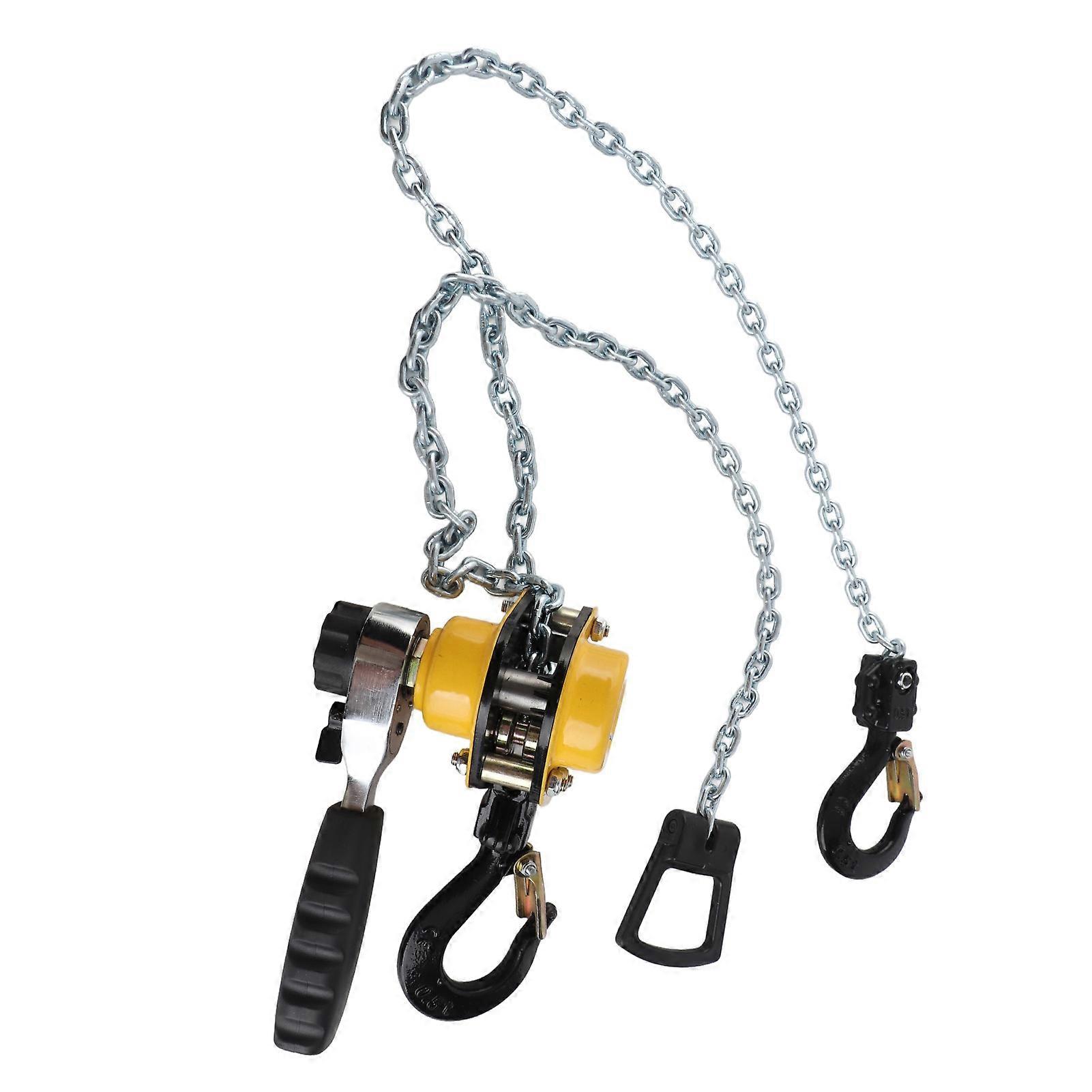 Lever Block Hoist Pulley Mini Portable Lifting Ratchet with 1.5meter Chain 500kg Load