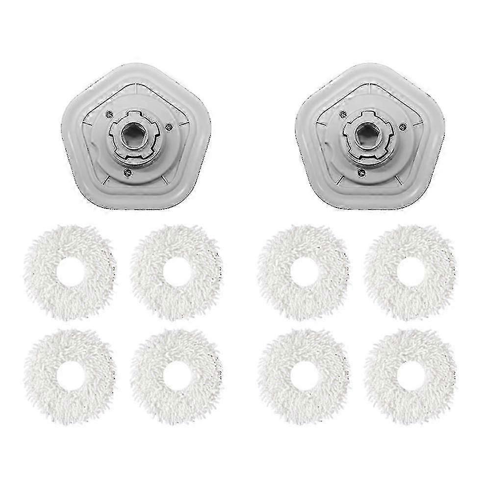 10 Replacement Mop Pads with Holder Set for Floor Cleaning